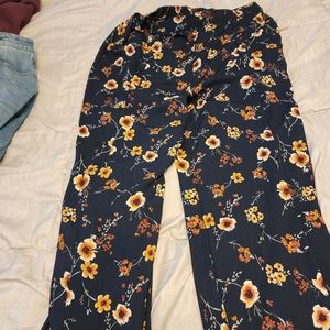 Womens Floral Pants